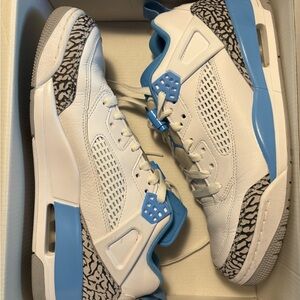 Jordan Spizike Low in White and University Blue